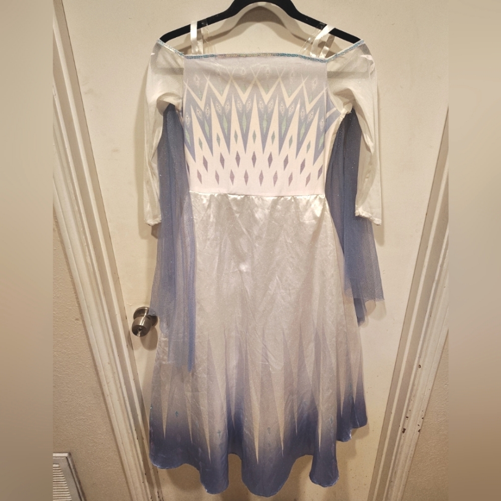 Disney Frozen 2 Elsa Snow Queen Costume Dress Child's Sz 7-8 Cosplay Halloween